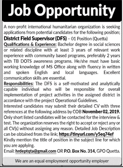 NGOs Jobs In Quetta