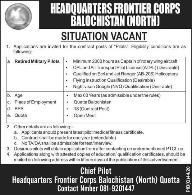 Headquarters-Frontier-Corps-Balochistan-North-Pilots-Jobs-