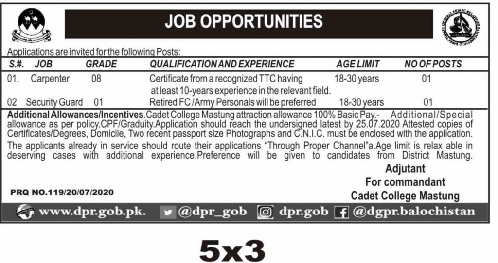 balochistan jobs 2020 new