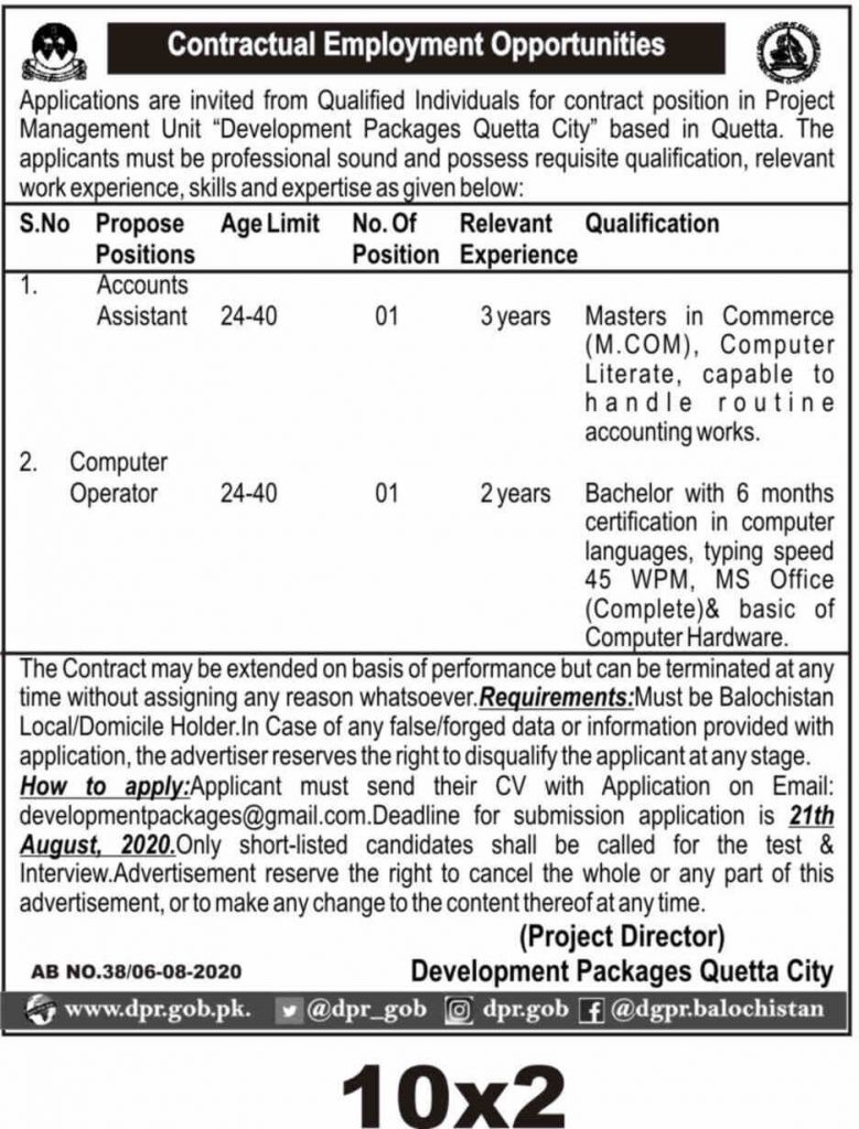 quetta jobs 2020