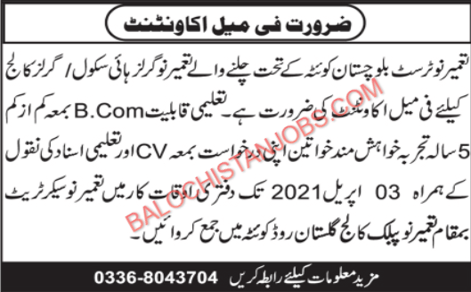 Balochistan jobs 2020