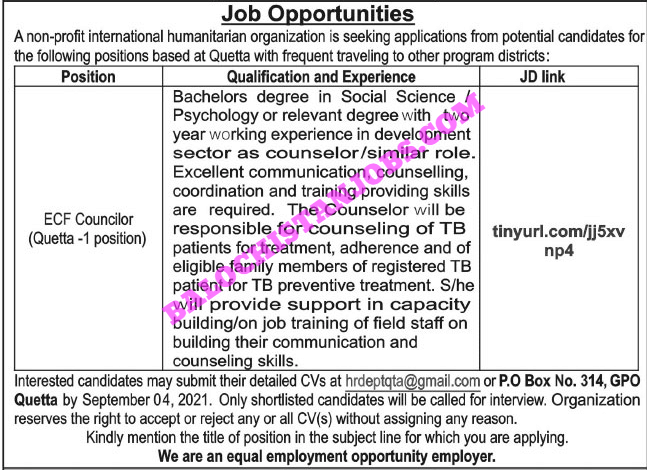 NGOs Jobs 2021 1