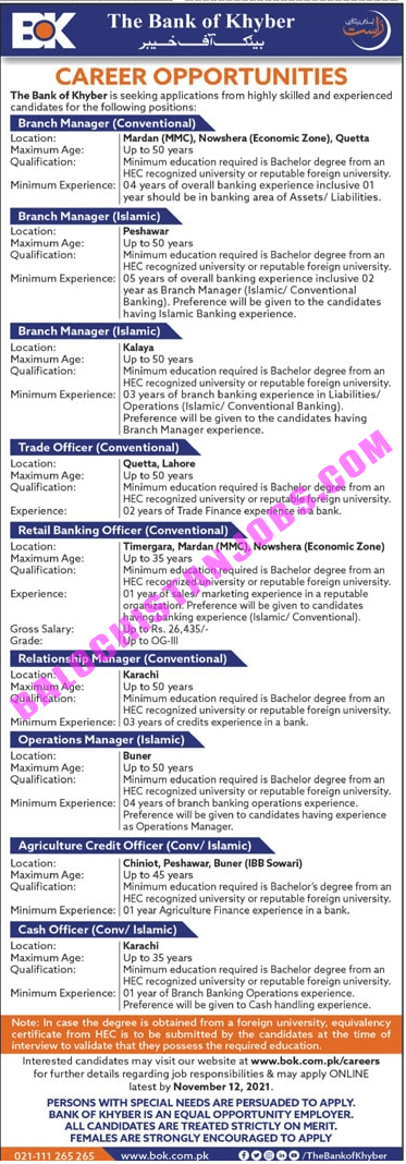 Bank of Khyber Quetta Jobs 2021 1 Bank of Khyber Quetta Jobs 2021