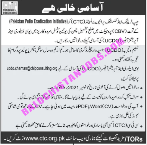 CTC Jobs in Chaman 2021 