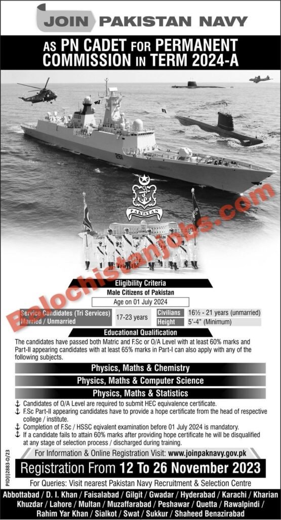 Pakistan Navy Jobs 2023 